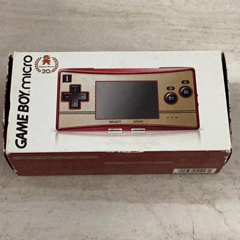 Nintendo Mario 20th Anniversary Game Boy Micro Console CIB Complete Backlit GBA